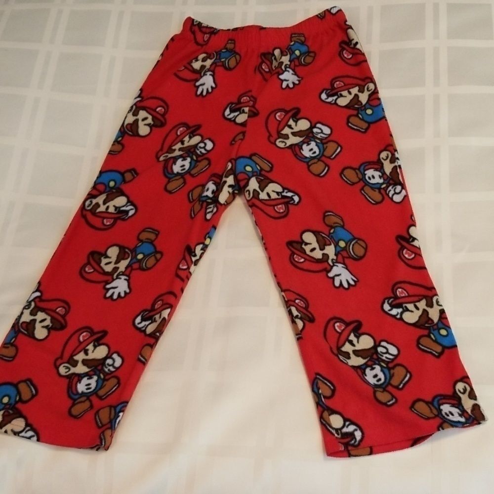 Mario Red Fleece Bottoms‎